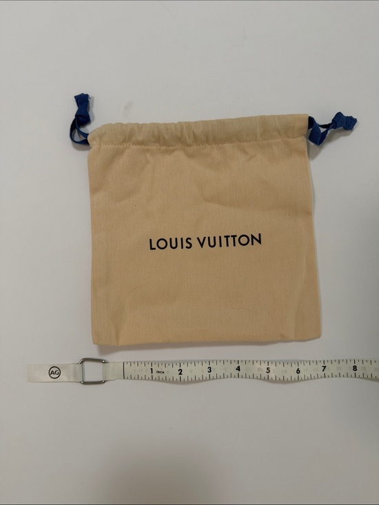 Louis Vuitton Other - Louis Vuitton Beige Pouch with Blue Drawstrings
